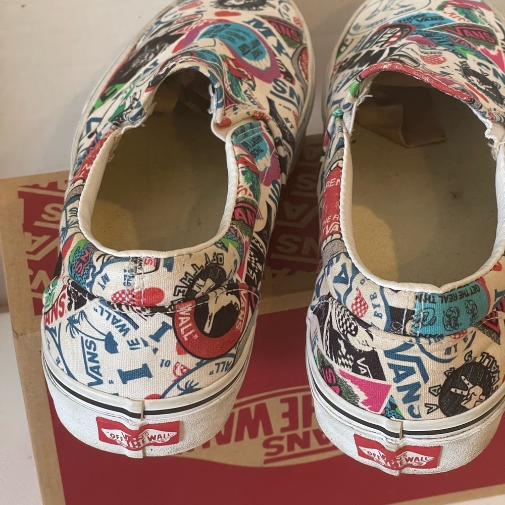 Vans Slip-On Mash-Up Stickers Skate Shoes Women's - Picture 5 of 8